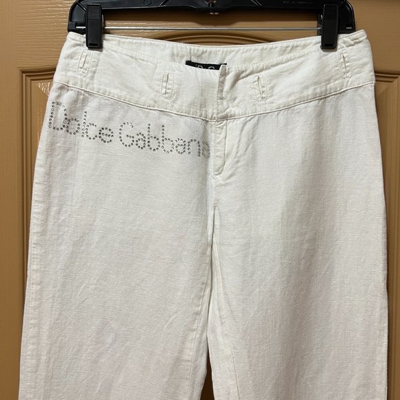 ❣️LIKE NEW❣️Dolce & Gabbana White Pants Made in Italy Size S Linen Cotto… - Picture 2 of 11